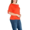 thumbnail image 1 of Women's Plus Size Short Sleeve Loose Fitting Dolman Top, 1 of 2