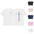 thumbnail image 1 of Women's Plus Size Short Sleeve T Shirt Casual Crew Neck Graphic Print Tee For Spring Summer Everyday Basic Top With Pants, 1 of 3