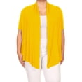 thumbnail image 1 of Women's Plus Size Short Sleeves Draped Open Front Casual Solid Cardigan, 1 of 6