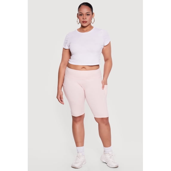 Women's Plus Size Side Pocket Bike Shorts