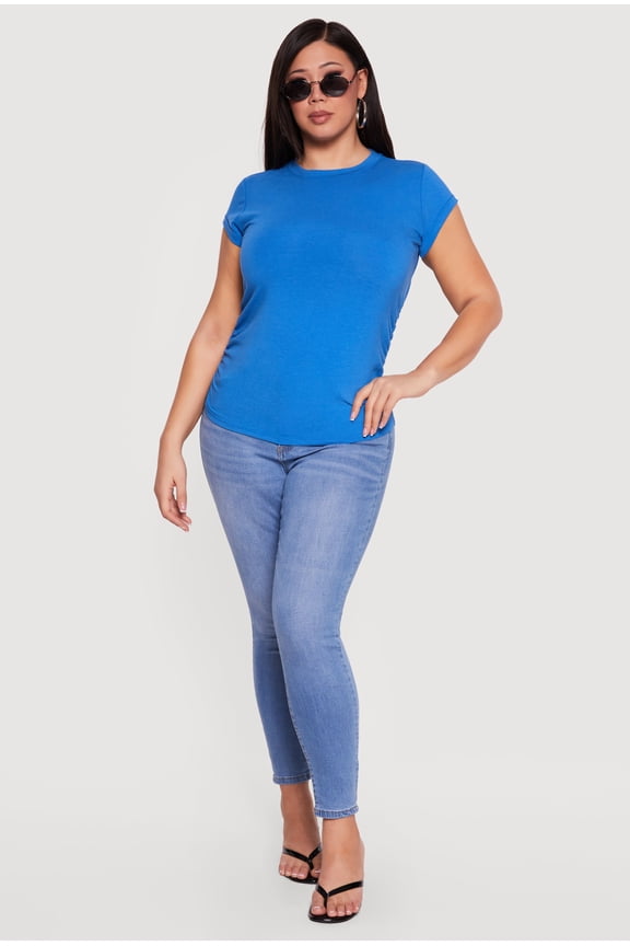 Women's Plus Size Side Ruched Tee