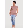 thumbnail image 1 of Women's Plus Size Side Ruched Tee, 1 of 4