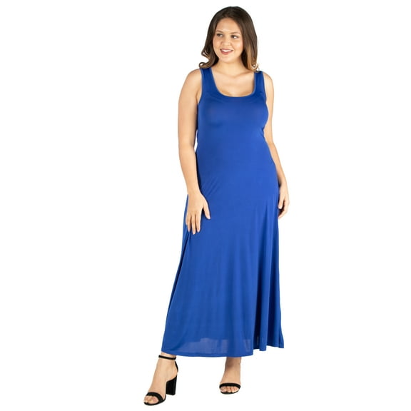 Women’s Plus Size Simple A Line Tank Maxi Dress