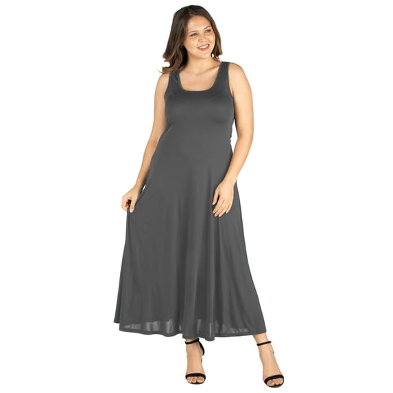 Women’s Plus Size Simple A Line Tank Maxi Dress