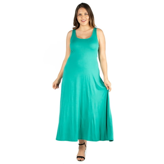 Women’s Plus Size Simple A Line Tank Maxi Dress