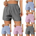 thumbnail image 1 of Women's Plus Size Sleep Shorts Akafmk Women's Pajama Shorts Soft Sleepwear Bottom Shorts Home Shorts Lightweight Loungewear Shorts with Pockets, 1 of 4