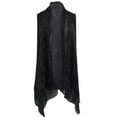 thumbnail image 1 of Women's Plus-Size Sleeveless Cardigan Open Front Chiffon Casual Cover Up Top Black 3X G170.40L-1 BNY Corner, 1 of 3