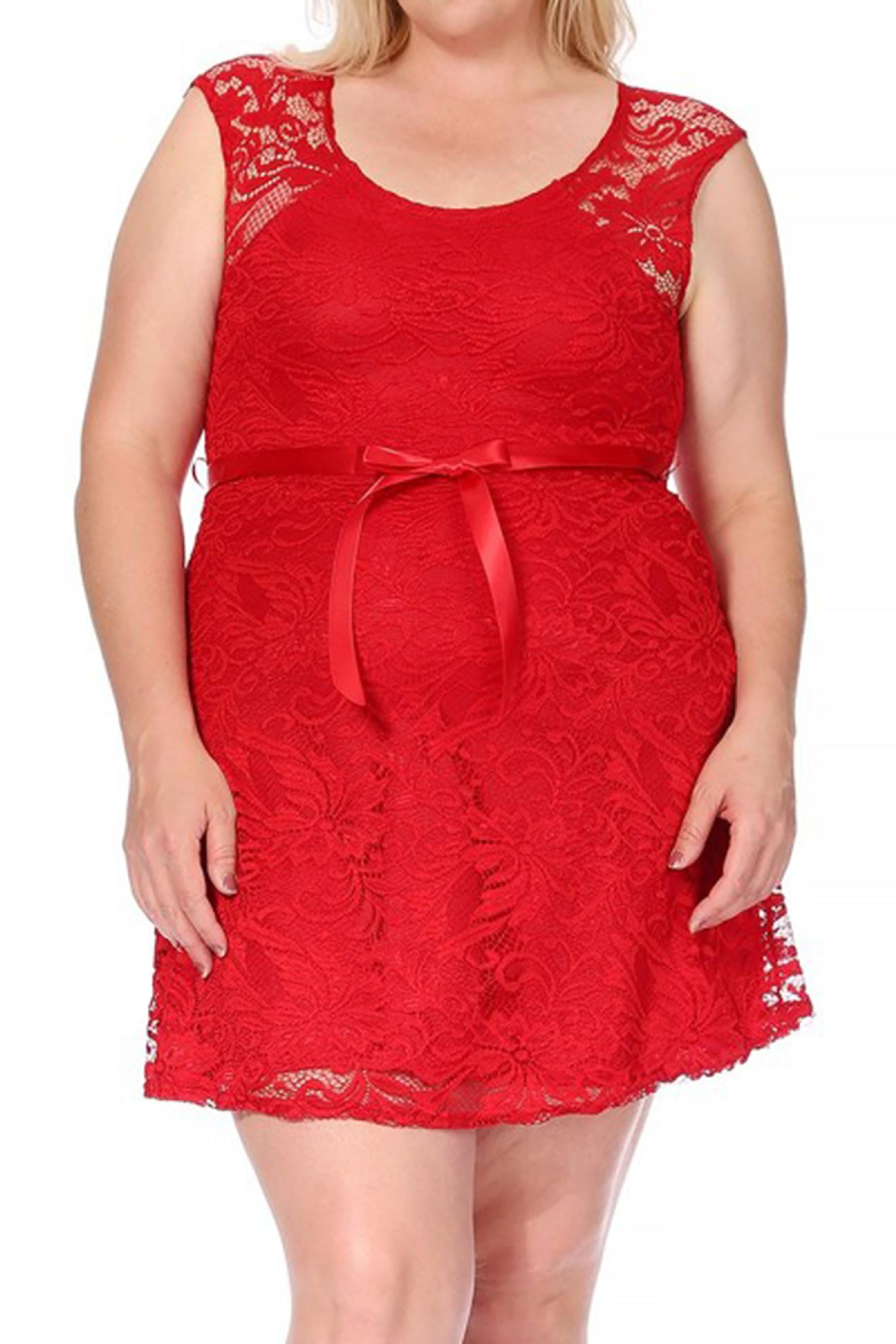 fitted lace wedding dress Lace-Bodice Plus-Size Long A-Line Prom Dress W1094 Burgundy / 14W main image 1