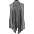 thumbnail image 1 of Women's Plus-Size Sleeveless Mesh Cadigan Cover Up Fashion Vest Grey 3X G160.33L, 1 of 3