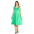 thumbnail image 1 of Women’s Plus Size Sleeveless Midi Fit and Flare Pocket Dress, 1 of 4