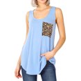 thumbnail image 1 of Women's Plus Size Sleeveless Perfect Fit Leopard Print Pocket Top, 1 of 1