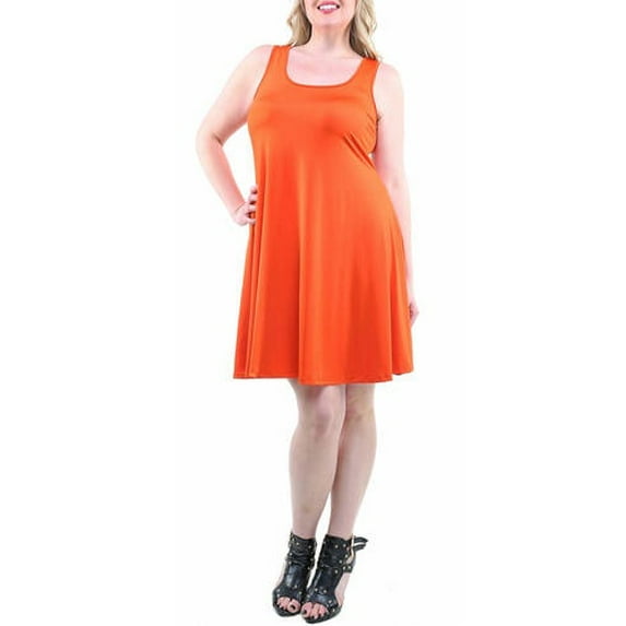 Women's Plus Size Sleeveless Tank Knee-Length Dress