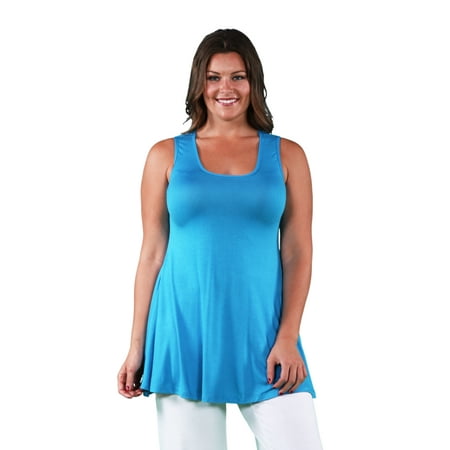 Women's Plus Size Sleeveless Tunic Tank Top