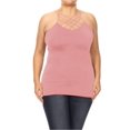 thumbnail image 1 of Women's Plus Size Slim Fit Cross Front Spaghetti Strap Active Solid Cami Tank Top, 1 of 4