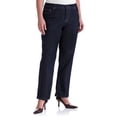 thumbnail image 1 of Women's Plus-Size Slimming Classic Fit Straight-Leg Jeans With Tummy Control, Regular and Petite Lengths, 1 of 2