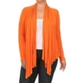 thumbnail image 1 of Women's Plus Size Soft Casual Drape Open Front Cardigan Long Sleeve, 1 of 4