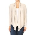 thumbnail image 1 of Women's Plus Size Soft Casual Drape Open Front Cardigan Long Sleeve, 1 of 4
