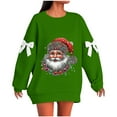 thumbnail image 1 of Women's Plus Size Soft Christmas -Themed Sweatshirt Casual Pattern Print Loose Fit Long-Sleeve Crew Neck Basic Pullover Tops, 1 of 4