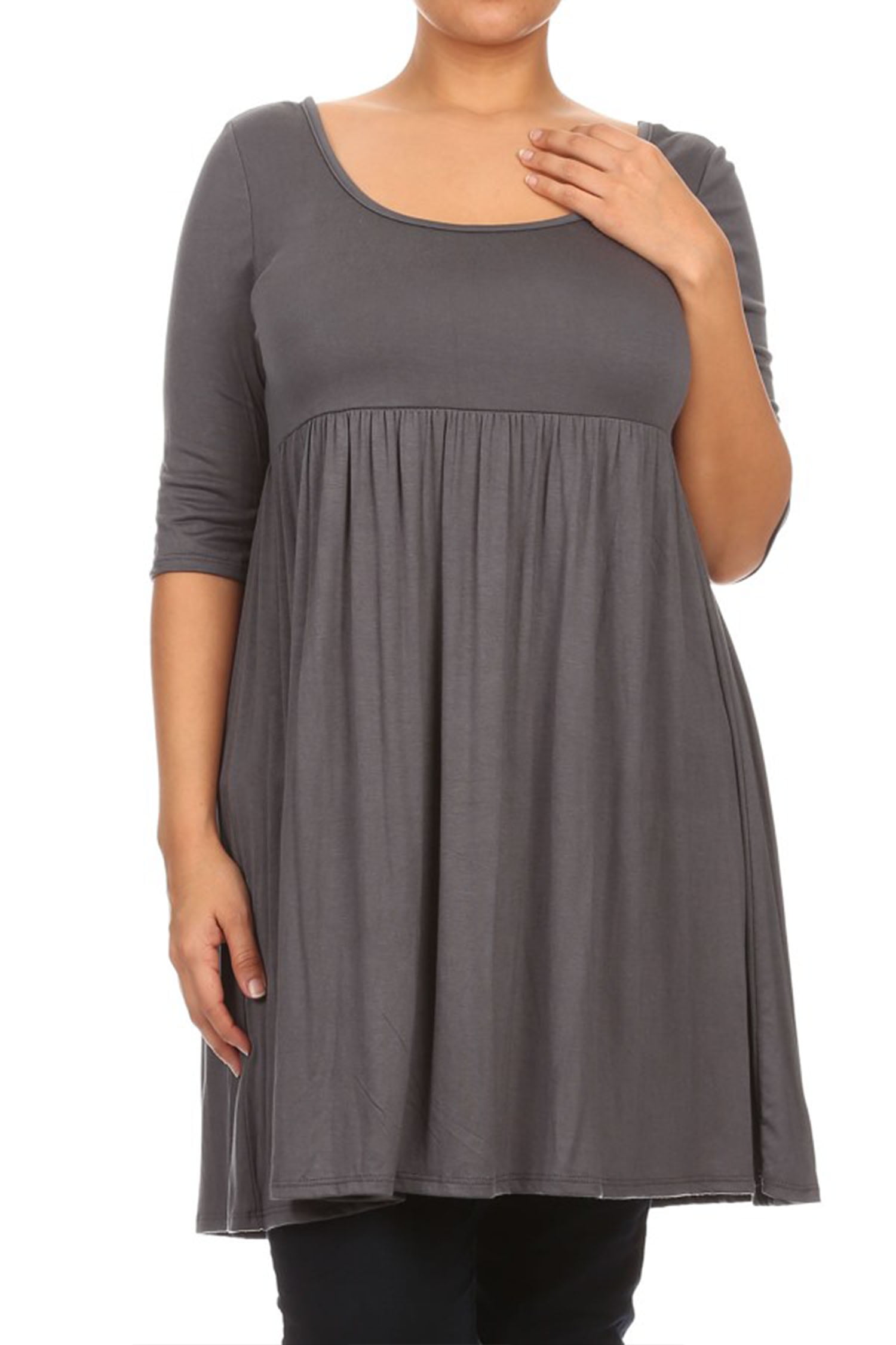 Plus size fashion jersey knit dresses