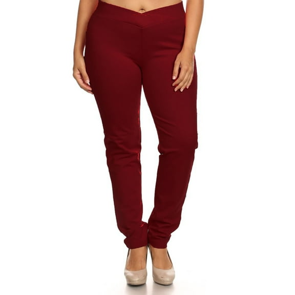 Women's Plus Size Solid Casual Comfy Basic Slim Fit High Waist Leggings Pants