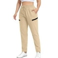 thumbnail image 1 of Women's Plus Size Solid Color Athletic Pants with Elastic Waist, Drawstring, and Side Pockets, 1 of 6