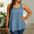 thumbnail image 1 of Women's Plus Size Solid Color Sleeveless Tank Top Loose Fit Casual Summer Top, 1 of 8