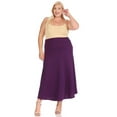 thumbnail image 1 of Women's Plus Size Solid Flare A Line Long Skirt Comfortable Casual Maxi Style, 1 of 6
