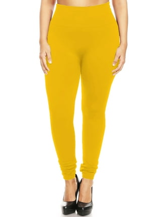 Plus size store yellow leggings