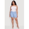 thumbnail image 1 of Women's Plus Size Solid Hyperstretch Pull On Shorts, 1 of 4