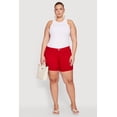 thumbnail image 1 of Women's Plus Size Solid Hyperstretch Pull On Shorts, 1 of 4