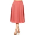 thumbnail image 1 of Women's Plus Size Solid Midi Skirt, 1 of 3