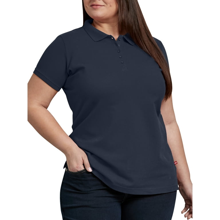 walmart women's plus size polo shirts