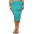 thumbnail image 1 of Moa Collection Women's Plus Size Stretchy Pencil Midi Skirt – Casual & Office Style, 1 of 4