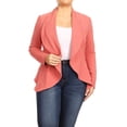 thumbnail image 1 of Women's Casual Plus Size Blazer Long Sleeve Open Front Solid and Print, 1 of 4