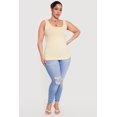 thumbnail image 1 of Women's Plus Size Solid Seamless Scoop Neck Tank Top, 1 of 4