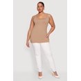 thumbnail image 1 of Women's Plus Size Solid Seamless Scoop Neck Tank Top, 1 of 4