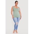 thumbnail image 1 of Women's Plus Size Solid Seamless Scoop Neck Tank Top, 1 of 4