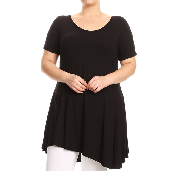 Women's Plus Size Solid Tunic Top