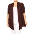 thumbnail image 1 of Women's Plus Size Solid Open Front Vest Cardigan, 1 of 4