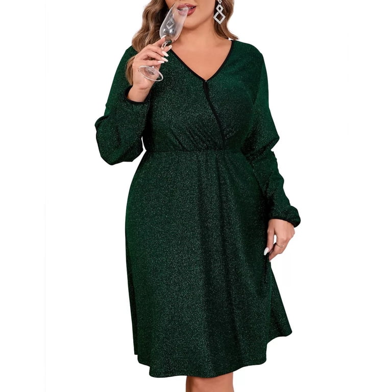 knee length dresses for ladies Long Sleeves Stylish Plus Size Bridesmaid Dresses, Long Mermaid Party –  bridalsew main image 1