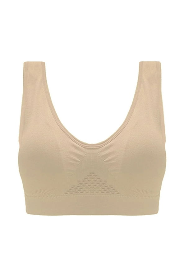 Women's Plus Size Sport Yoga Bras Seamless Air Permeable Cooling Comfort Bra Wireless Wirefree Camisole Bras
