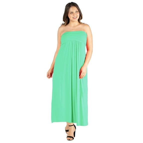 Women’s Plus Size Strapless Maxi Dress