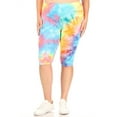 thumbnail image 1 of Women's Plus Size Stretch Comfy Elastic Waist Workout Burmuda Leggings Short Pant, 1 of 4