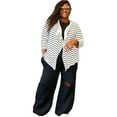 thumbnail image 1 of Women's Plus Size Striped Open Front Cardigans, 1 of 3