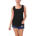 thumbnail image 1 of Women's Plus Size Summer Basic Essential Tank Performance Scoop neck Tank Color Black, 1 of 8