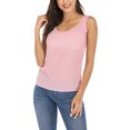 thumbnail image 1 of Women's Plus Size Summer Basic Essential Tank Performance Scoop neck Tank, 1 of 8