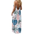thumbnail image 1 of Women's Plus Size Summer Dress with Printed Design Round Neck and Sleeveless Backless Casual Look, 1 of 9