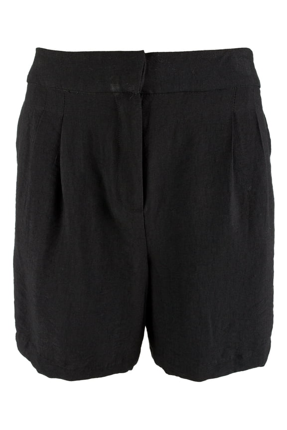 Women's Plus Size Summer Heat Solid Pull On Shorts Black 24