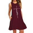 thumbnail image 1 of Women s Plus Size Summer Sleeveless Floral Casual Midi Dress Beach Loose Sundress, 1 of 2