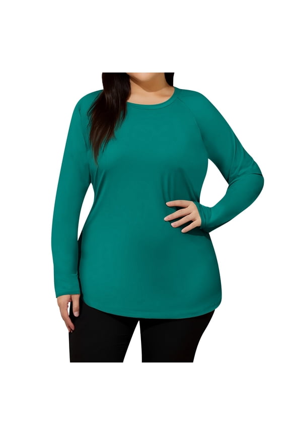 Women's Plus Size Sun Shirts UPF 50+ UV Protection Long Sleeve Rash Guard Quick Dry Workout Hiking Fishing Swim Shirt Green 2XL